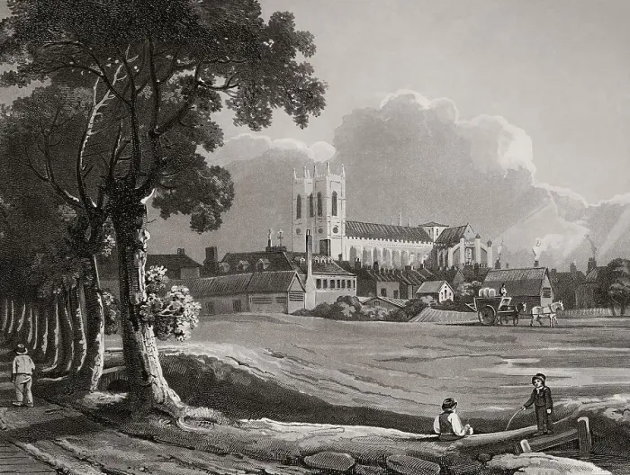 Framed Print : View of Westminster, London, England, 1807 Framed Print : View of Westminster, London, England, 1807