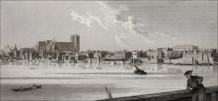 Framed Print : View of Westminster, London, England, ca. 1754 Framed Print : View of Westminster, London, England, ca. 1754