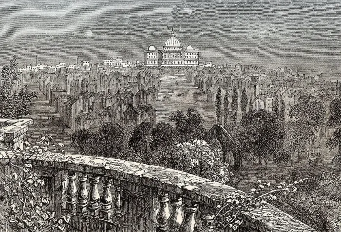 Framed Print : View from the White House to the original Capitol building completed in 1800 Framed Print : View from the White House to the original Capitol building completed in 1800