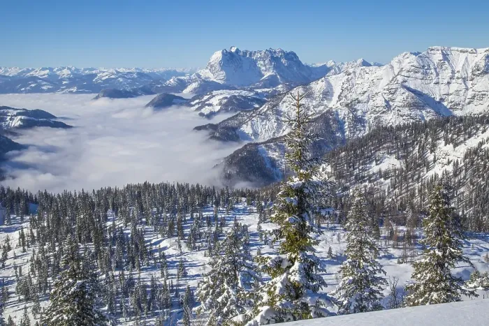 Framed Print : View of the Wilder Kaiser, Steinplatte ski area