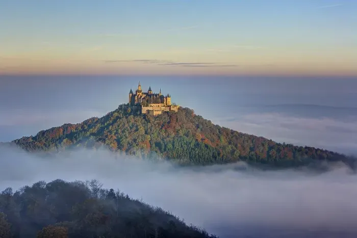Framed Print : View from Zeller Horn onto Hohenzollern Castle above cloud cover