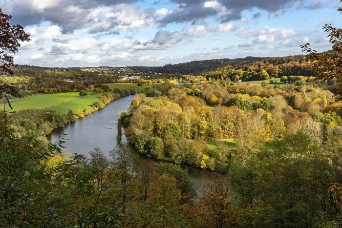 Framed Print : Viewpoint in the city forest of Essen-Kettwig