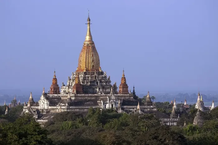 Framed Print : Views of the Ananda Temple, pagodas field Framed Print : Views of the Ananda Temple, pagodas field