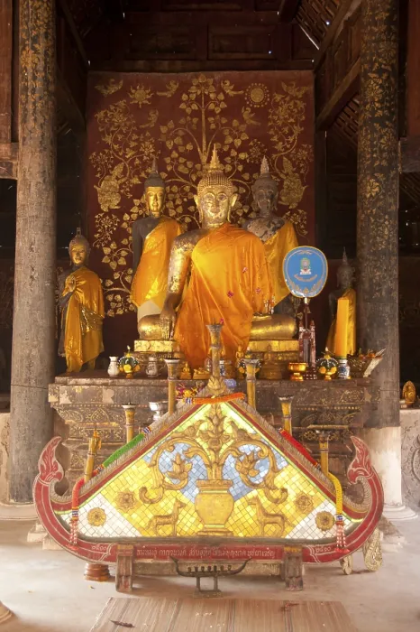 Framed Print : Viharn Nam Taem is thought to be the oldest surviving wooden building in Thailand