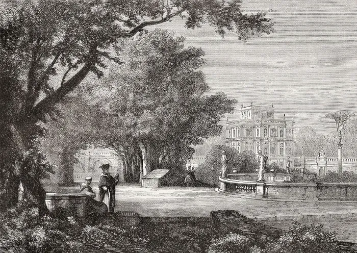 Framed Print : The Villa Doria Pamphili, largest landscaped public park in Rome
