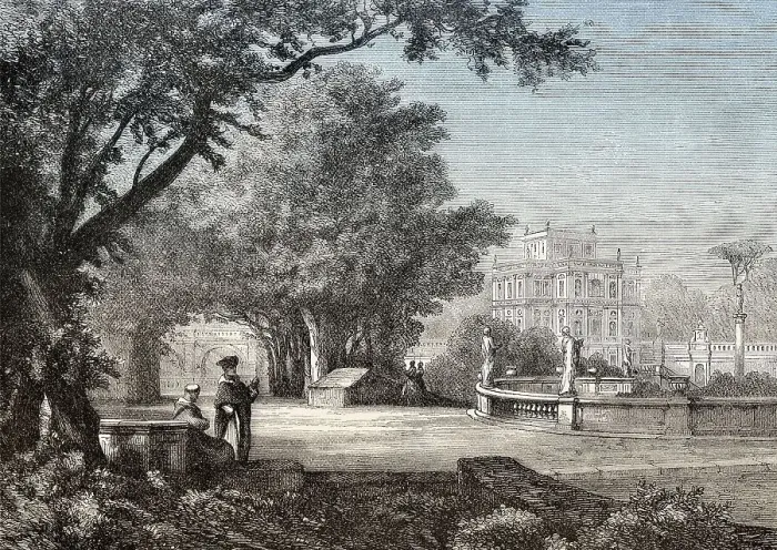 Framed Print : The Villa Doria Pamphili, largest landscaped public park in Rome