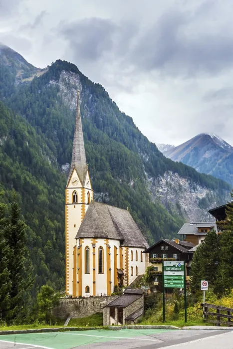 Framed Print : The village in the Austrian Alps is Heiligenblut