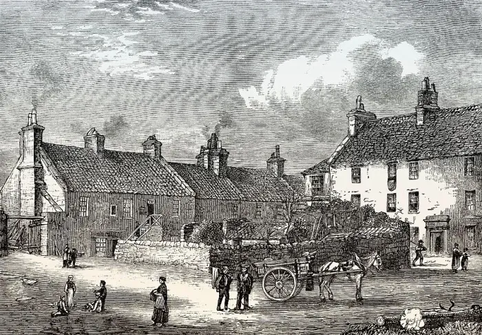Framed Print : The village of Broughton in 1852 Framed Print : The village of Broughton in 1852