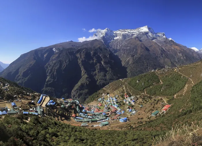 Framed Print : Village and holiday resort Namche Bazar Framed Print : Village and holiday resort Namche Bazar