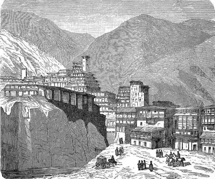 Framed Print : Village of the Lesghier, Caucasus Framed Print : Village of the Lesghier, Caucasus