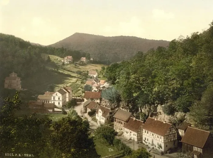 Framed Print : The village of Thal in the district of Greiz in Thuringia
