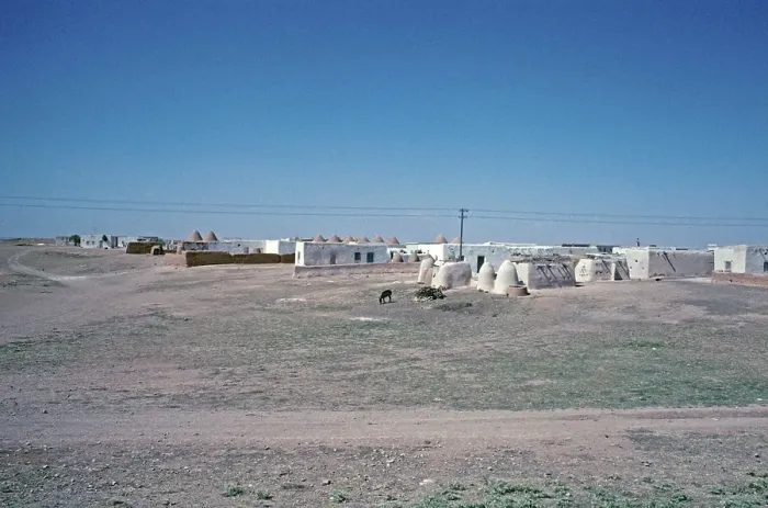 Framed Print : Village with trulli houses, near Aleppo, Northern Syria, Syria, May 1987, vintage, retro, old, historical, Asia
