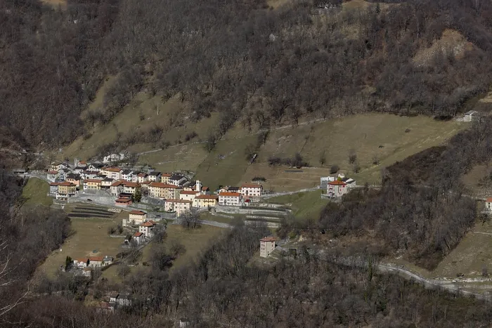 Framed Print : Village view of Scudellate, Valle di Muggio Framed Print : Village view of Scudellate, Valle di Muggio