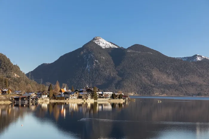 Framed Print : The village of Walchensee on Lake Walchensee Framed Print : The village of Walchensee on Lake Walchensee