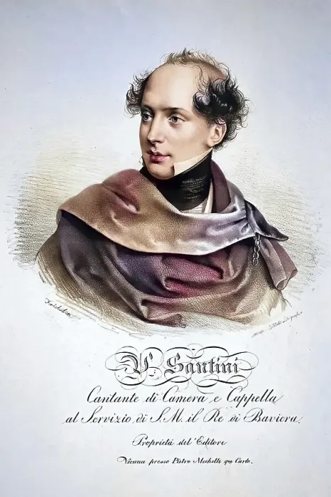 Framed Print : Vincenzo Santini (1798-1836), Bavarian Kammersaenger