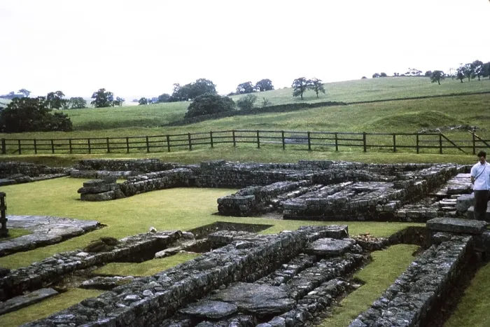 Framed Print : Vindolanda, visit of the Archaeological Society at Hadrian's Wall, Northumberland, England, UK 1969