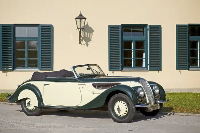 Framed Print : Vintage BMW 327-28, convertible