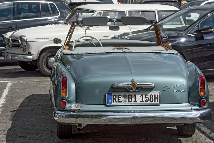Framed Print : Vintage Borgward Isabella Coupe Cabriolet