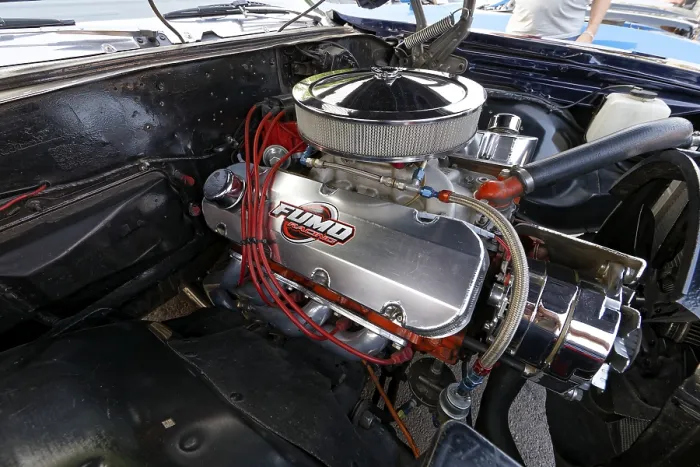 Framed Print : Vintage car engine, car show, Chateauguay