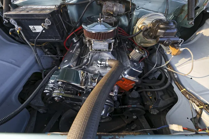 Framed Print : Vintage car engine, car show, Chateauguay