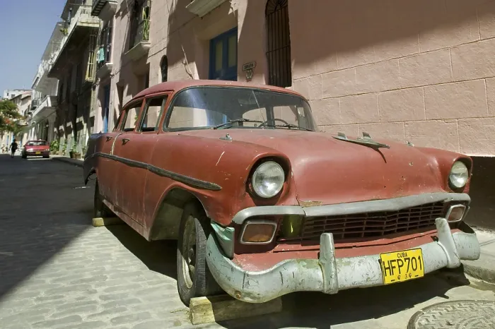 Framed Print : Vintage car, Havana, Cuba, Caribbean