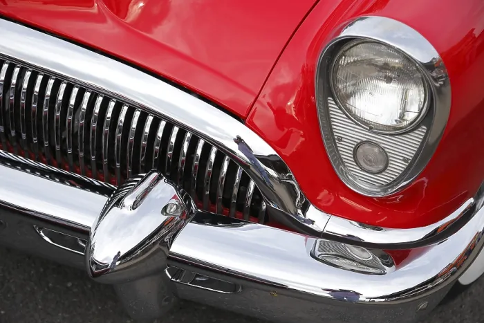 Framed Print : Detail of a vintage car, Province of Quebec