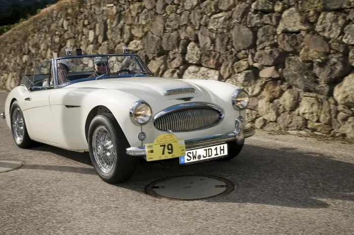 Framed Print : Vintage car rally Sudtirol-Classic in Schenna  /  South Tyrol 2014