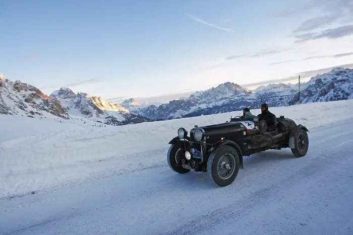 Framed Print : Vintage car rally, WinterRAID 2013