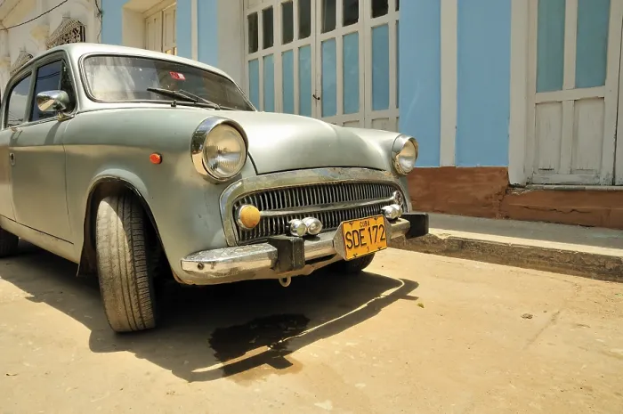 Framed Print : Vintage car, Trinidad, Cuba, Caribbean