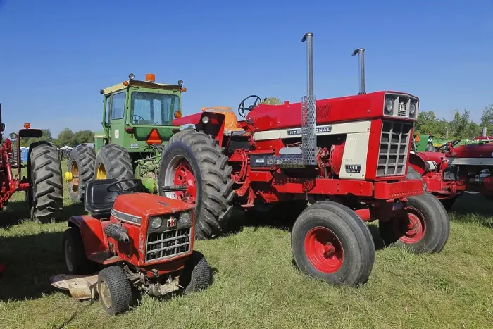 Framed Print : Vintage farm trucks, farm event