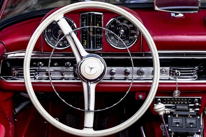 Framed Print : Vintage Mercedes-Benz 300 SL Roadster Convertible