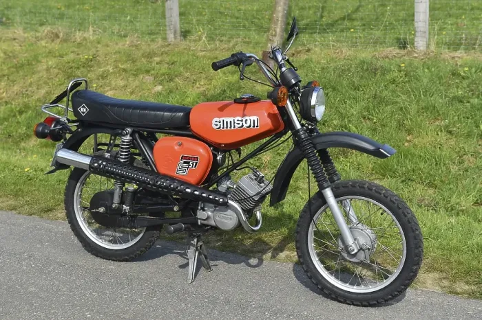 Framed Print : Vintage moped from the GDR Simson S51
