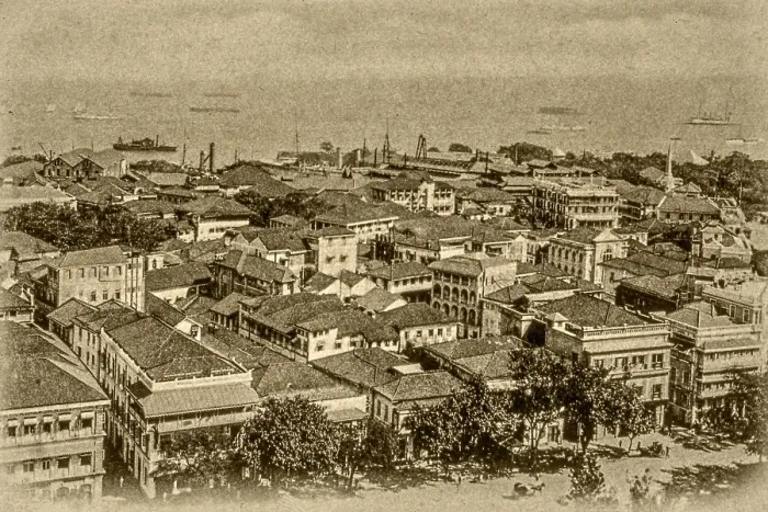 Framed Print : Vintage photo of fort and harbour from clock tower, mumbai, maharashtra, india, asia Framed Print : Vintage photo of fort and harbour from clock tower, mumbai, maharashtra, india, asia