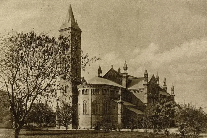 Framed Print : Vintage photo of memorial church cawnpore, kanpur, uttar pradesh, india, asia