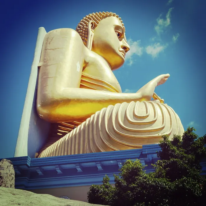 Framed Print : Vintage retro hipster style travel image of gold Buddha Framed Print : Vintage retro hipster style travel image of gold Buddha