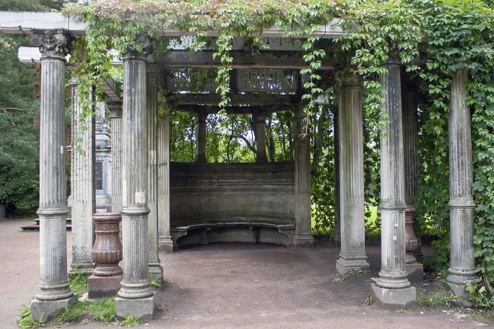 Framed Print : Vintage stone columns covered with ivy Framed Print : Vintage stone columns covered with ivy