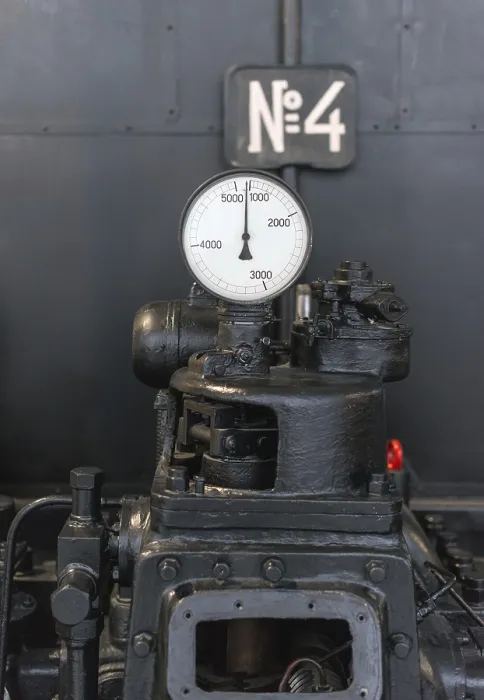 Framed Print : Vintage tachometer. Part of old power plant