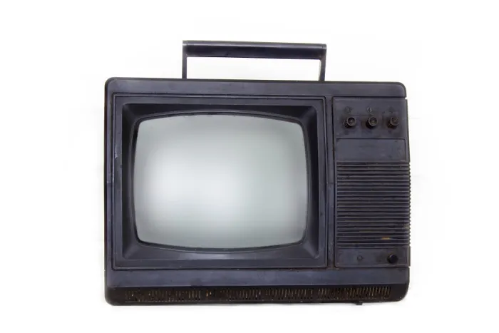 Framed Print : Vintage television old TV isolate on white still used in poor countries Framed Print : Vintage television old TV isolate on white still used in poor countries