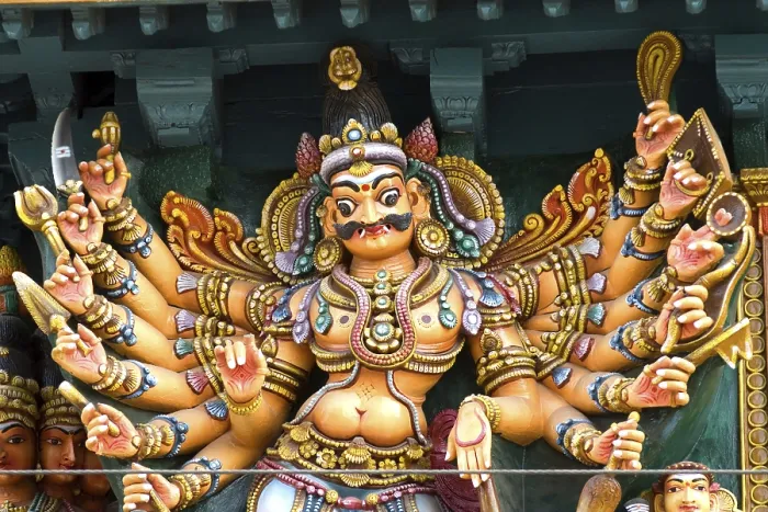 Framed Print : Virabhadra or veerabhadra stucco figures on gopuram of meenakshi temple Framed Print : Virabhadra or veerabhadra stucco figures on gopuram of meenakshi temple