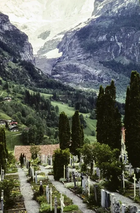 Framed Print : Virgin from a cemetery in Grindelwald, Canton Bern, Switzerland, Europe 1961, Europe