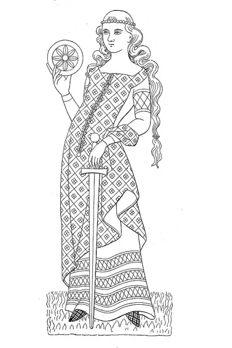 Framed Print : Virgin's traditional costume c