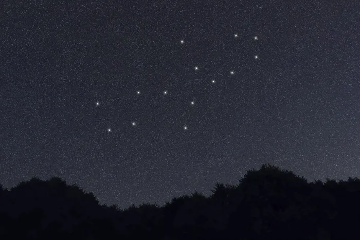 Framed Print : Virgo star constellation, Night sky
