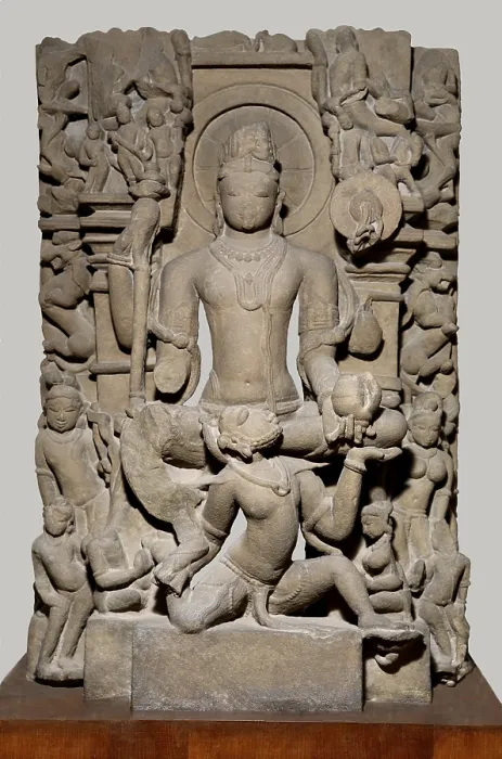 Framed Print : Vishnu sitting on Garuda, Vaishnav cult