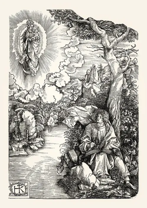 Framed Print : Vision of John on Patmos, Book of Revelation Framed Print : Vision of John on Patmos, Book of Revelation