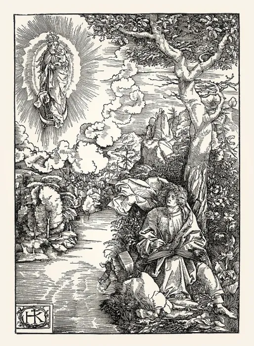 Framed Print : Vision of John on Patmos, Book of Revelation Framed Print : Vision of John on Patmos, Book of Revelation