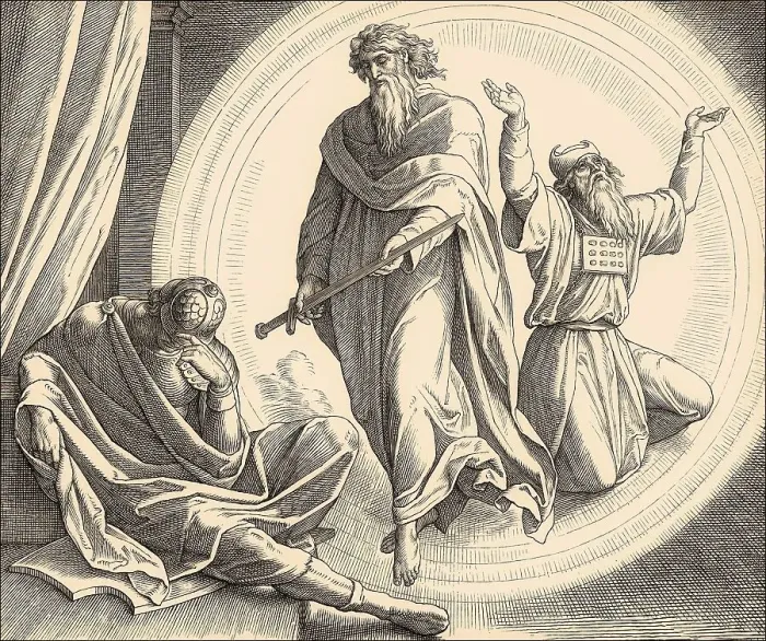 Framed Print : Vision of Judas Maccabee, by Julius Schnorr von Carolsfeld