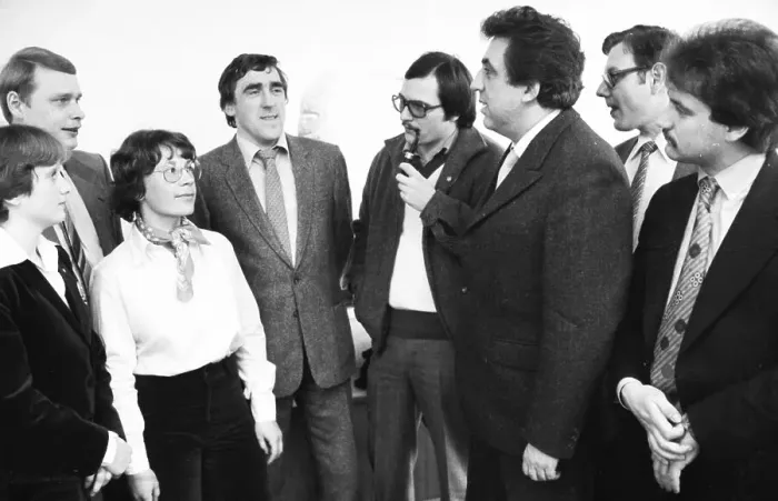 Framed Print : The visit of the Chairman of the FDJ of the GDR