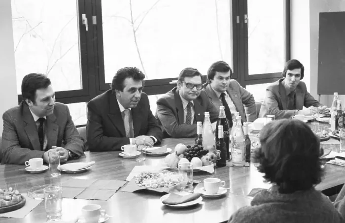 Framed Print : The visit of the Chairman of the FDJ of the GDR