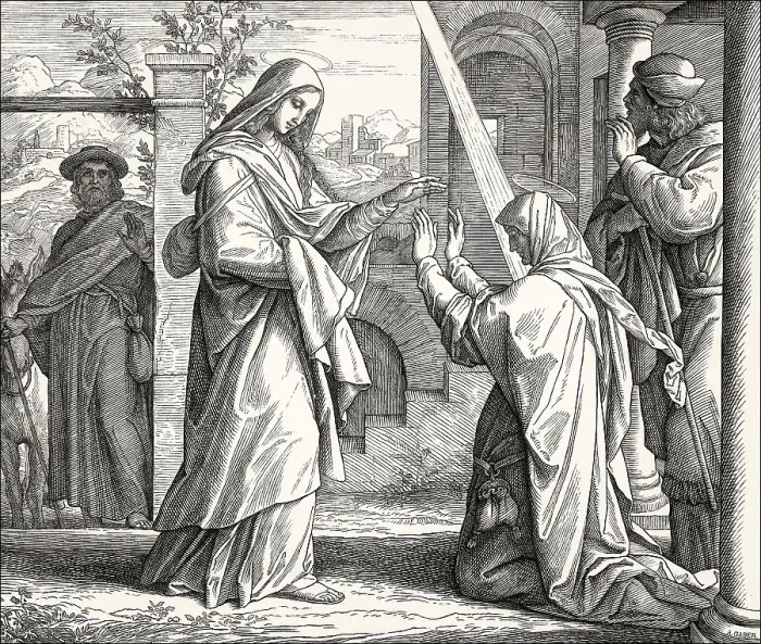 Framed Print : The Visitation, the visit of Blessed Virgin Mary to St Framed Print : The Visitation, the visit of Blessed Virgin Mary to St