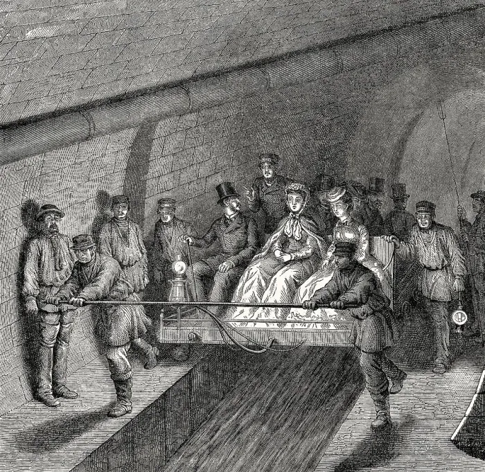 Framed Print : Visitors at the Paris Sewer Museum